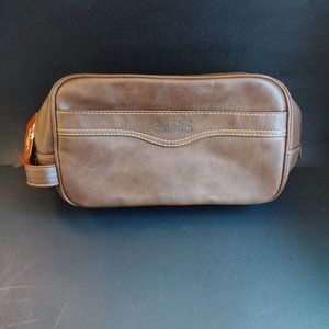 Levi's Levi Strauss Toiletry Travel Carry Kit Organizer w/ Zipper Brown NEW